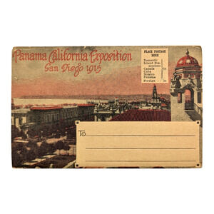 Postcard Album Book 1915 Panama California Exposition San Diego 24 Color Images